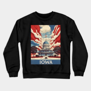 Iowa United States of America Tourism Vintage Poster Crewneck Sweatshirt